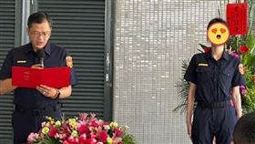 ▲「警界梁詠琪」稱號的黃衣淳升官（圖／翻攝自彰化縣警察局溪湖分局臉書）