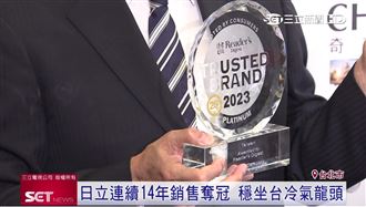 日立冷氣蟬聯22年白金獎　臺灣消費者首選