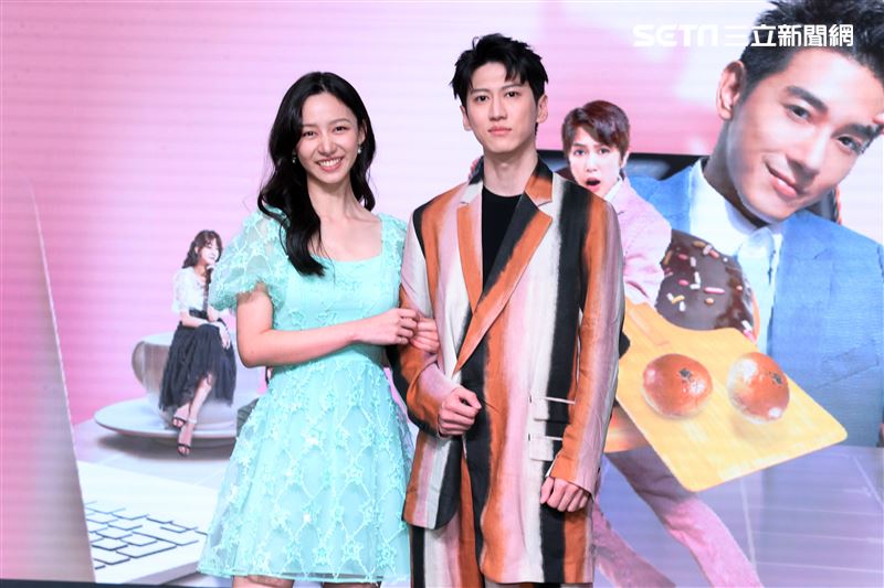 孫沁岳、張菁菁出席「鬼之執行長」記者會。（記者邱榮吉/攝影）