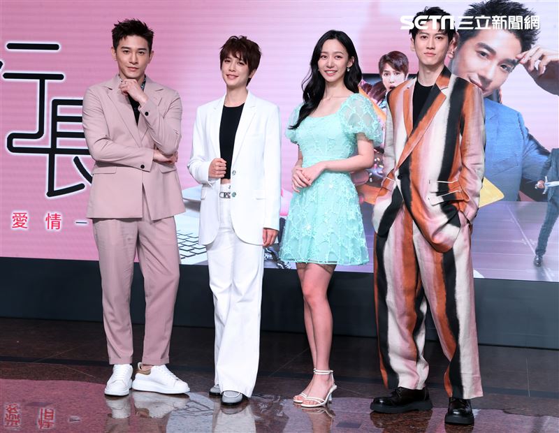 張立昂、劉奕兒、孫沁岳、張菁菁出席「鬼之執行長」記者會。（記者邱榮吉/攝影）