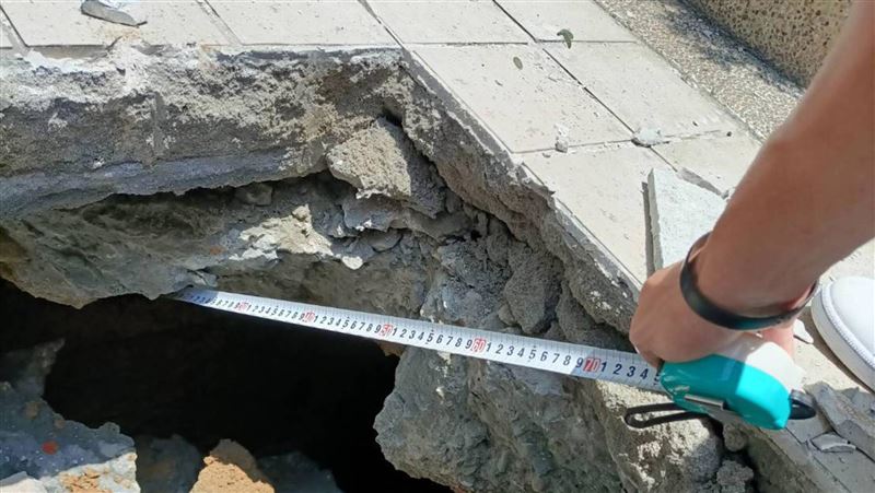 豐采520人行道地基被掏空！建商：會補強