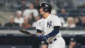 ▲洋基7局下才由凱納法利法（Isiah Kiner-Falefa）擊出全隊首安。（圖／美聯社／達志影像）