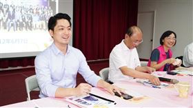 蔣萬安與里長有約松山區。(圖/台北市政府媒事組提供)