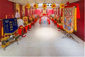 ▲「八面威風 家將特展」安館儀式展示（圖 / 桃園土地公文化館 拍攝）