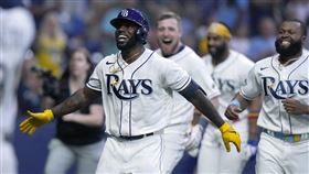 ▲阿羅沙瑞納（Randy Arozarena）敲出再見全壘打。（圖／美聯社／達志影像）