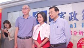 國民黨總統參選人侯友宜團隊與國民黨智庫、立法院黨團、黨中央進行四方平台會議，對於侯友宜的兩岸政見，是否納入鴻海創辦人郭台銘提出的和平宣言，智庫執行長柯志恩會後受訪。