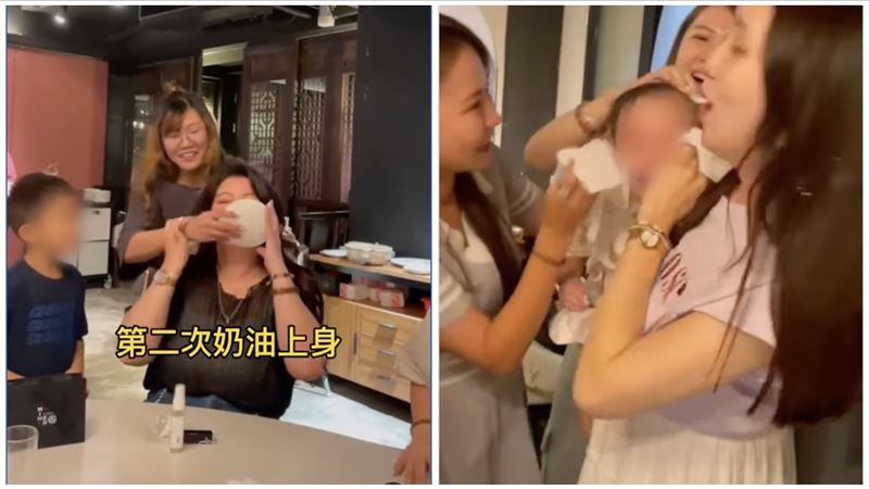 影／娃遭蛋糕攻擊無辜QQ　50萬人看完笑瘋