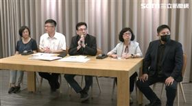 ▲新北市副市長劉和然、教育局長張明文、衛生局長陳潤秋召開私立幼兒園司法案件進度說明記者會