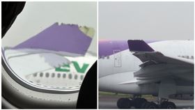 長榮,泰航,擦撞（組圖／翻攝自推特@yubivania、推特@ahiru_isla）