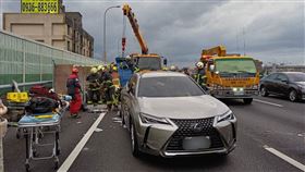 新北市，國道，五股，汐五高架，側翻