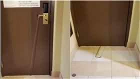住飯店驚見「超長1根」插門縫！她嚇壞：房門差點被打開　恐怖過程曝光（圖／翻攝自reddit）