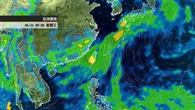 低壓帶配合西南季風北上，降雨漸增留意局部較大雨勢（圖／翻攝自天氣風險 臉書）