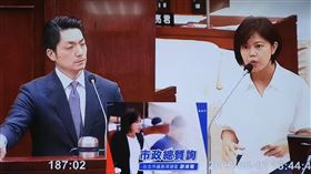 游淑慧質詢台北市長蔣萬安時，在議場自爆兩度遭性騷的經歷。（圖／截自質詢畫面）