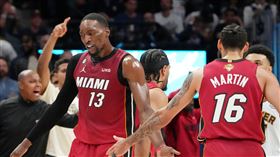 ▲熱火阿德巴約（Bam Adebayo）半場狂砍18分，熱火半場7分領先。（圖／路透社／達志影像）