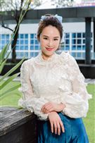 張齡予三立新聞網專訪。（圖／記者楊澍攝影）