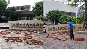 鳳凰花,掃把,國小,警衛(讀者提供)