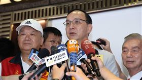 朱立倫出席中華民國消防退休人員協會總會會員大會。(圖/國民黨提供)