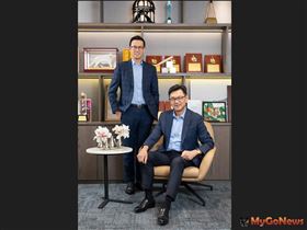 達麗建設董事長謝志長(前)打造「品質、服務、創新、永續」的企業核心價值，與達麗米樂董事長謝岱杰(後)，導入SOP與E化，父子聯手創造達麗建設集團持續穩健成長動能。（圖／MyGoNews）