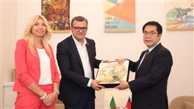第3次訪台！義大利參議院副議長拜會台南　黃偉哲：盼台義交流更上層樓（圖／台南市政府提供）