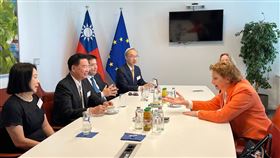 歐洲議會副議長代表接見外交部長吳釗燮訪團一行。(圖/外交部提供)