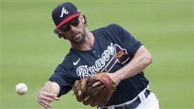 ▲勇士庫柏森（Charlie Culberson）賽前遭DFA，原定父親節開球也換人。（圖／美聯社／達志影像）