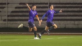 台灣男足逆轉3：2逆轉擊敗菲律賓。（圖／足球協會提供）