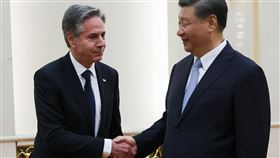 習近平於人民大會堂接見布林肯（圖／美聯社／達志影像）