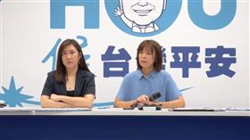 侯友宜競選工作室發言人江怡臻、柳采葳。(圖/侯友宜競選工作室提供)