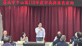 ▲蔣萬安出席「市長與里長有約」會議-中山區。（圖／記者許皓婷攝影）