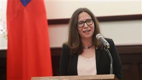 羅森柏格：台灣是美國非常珍貴友人美國在台協會（AIT）主席羅森柏格（Laura Rosenberger）（圖）上任後首訪台灣，19日晉見總統蔡英文時表示，台灣是美國非常珍貴友人、重要的貿易夥伴，對維護和平與穩定扮演關鍵角色。中央社記者鄭傑文攝  112年4月19日