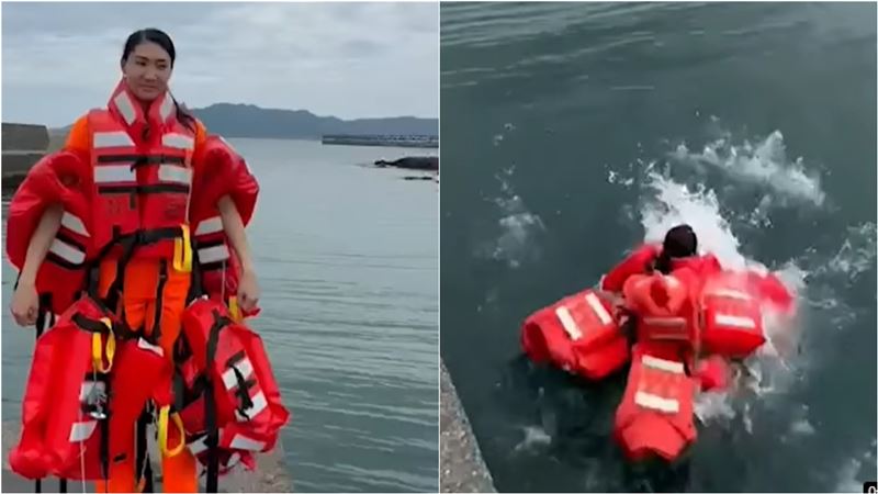 海巡女軍官「親自下海」　影片超犧牲網跪