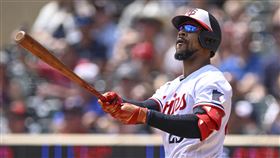 ▲雙城巴克斯頓（Byron Buxton）雙響砲，飛行距離都超過465英尺。（圖／美聯社／達志影像）