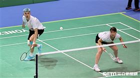 ▲2023台北羽球公開賽，台灣混雙組合葉宏蔚、李佳馨。（圖／記者劉彥池攝影）