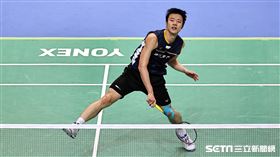 ▲2023台北羽球公開賽，台灣男子選手王子維。（圖／記者劉彥池攝影）