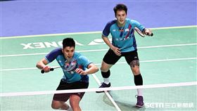 ▲2023台北羽球公開賽，台灣男雙組合「羊肉爐」楊博涵、盧敬堯。（圖／記者劉彥池攝影）