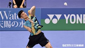 ▲2023台北羽球公開賽，台灣男子選手林俊易。（圖／記者劉彥池攝影）