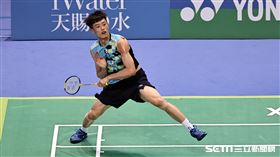 ▲2023台北羽球公開賽，台灣男子選手林俊易。（圖／記者劉彥池攝影）