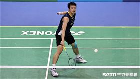 ▲2023台北羽球公開賽，台灣男子選手王子維。（圖／記者劉彥池攝影）