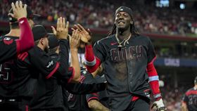 ▲紅人新秀克魯茲（Elly De La Cruz）締造「完全打擊」。（圖／美聯社／達志影像）