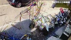 竹北市瓦斯氣爆，監視器畫面。（圖／翻攝畫面）