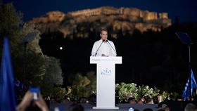 總理米佐塔基斯（Kyriakos Mitsotakis）領導的「新民主黨」目前居於領先地位。（圖／翻攝自Kyriakos Mitsotakis臉書）