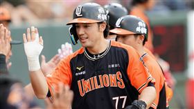 ▲林安可賽前練習背部不適退出先發（資料圖／統一獅球團提供）