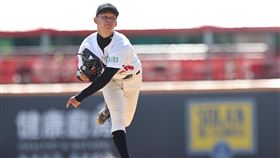 剛從鶯歌工商畢業18歲左投曾奕翔，測試會飆速146公里追平生涯最佳。（圖／中職聯盟提供）