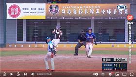 ▲朱姓棒球裁判（右二）在執行三振判決時，做出不雅手勢遭到懲處。（圖／翻攝自SSUtv Sports YT）