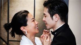 ▲蕭敬騰林有慧（圖／翻攝自蕭敬騰微博）