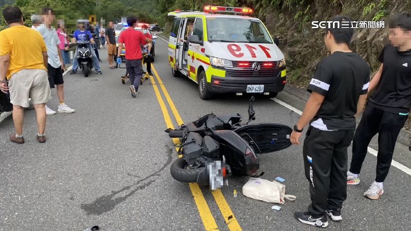 北宜公路機車逆向撞　女乘客摔落邊坡