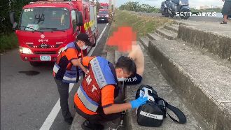 四草大橋下戲水被沖走　男漂6百公尺獲救