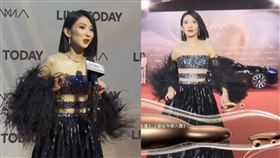 Penny戴佩妮一身黑天鵝禮服與珠寶高達約604萬元。（圖／翻攝自LINE TODAY）