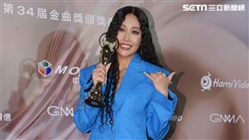 A-Lin奪下金曲歌后。（圖／記者楊澍、邱榮吉攝影）