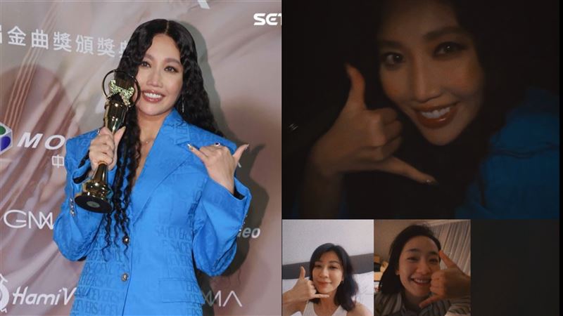三金連線！A-Lin首奪歌后與她們分享喜悅